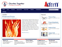 Tablet Screenshot of churchestogetherinsudbury.org.uk
